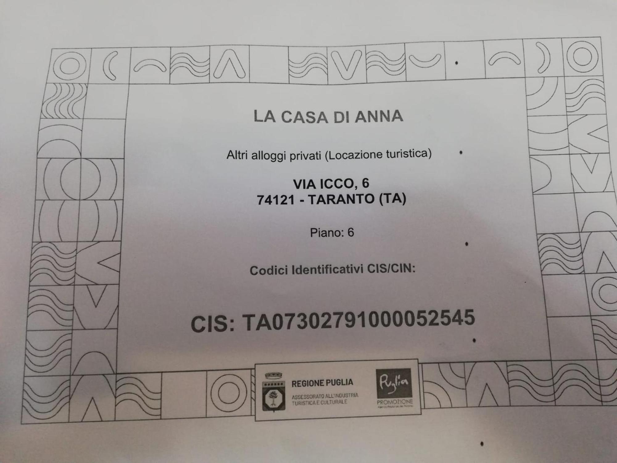 Апартаменти La Casa Di Anna Таранто Екстер'єр фото